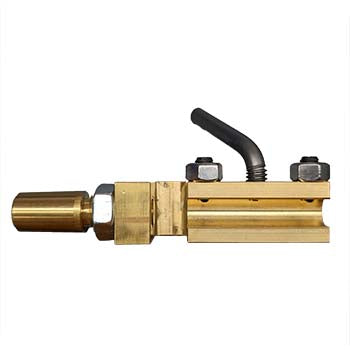 Economy block style Punching Shear Resistor (PSR) Chuck with brass and black metal components, designed for concrete testing applications.