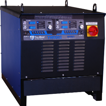 Truweld TW6902 stud welding system with dual guns, digital controls, and safety switch for 1-1/4" studs.