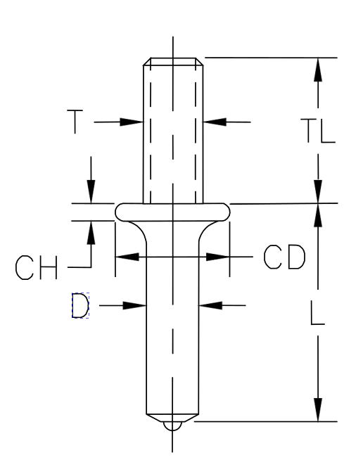 215 X 5/8" with 1/4-20 X 1/2" Arc Collar Stud 316 SS with C Ferrules