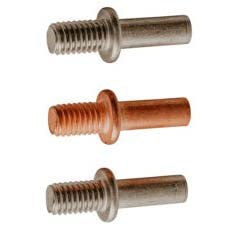 CD Collar Weld Studs Stainless Steel and Mild Steel Copper Coated