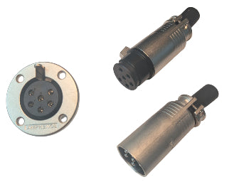Three metal connectors on a white sheet of paper