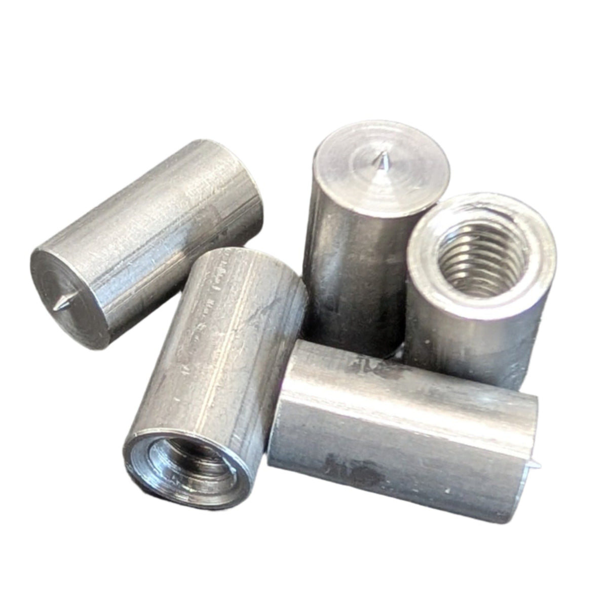 11/32 x 5/8&quot; Tapped 1/4-20 x 3/8  Tapped CD Weld Stud No Flange Aluminum