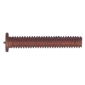 M3 Threaded CD Weld Stud Flanged Mild Steel Copper Coated