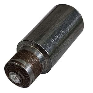 Steel arc stud with ferrules, 1/2&quot; x 1-1/4&quot; no thread, reduced diameter, used for structural connections.