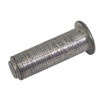 Metal B stops designed for specific length studs, featuring a cylindrical shape with a flanged end for secure placement.